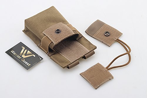 Warrior Quest Adjustable 1000D Nylon Short Radio Pouch – Molle Radio Pouch Tactical Radio Holster (Tan) … #TOP6