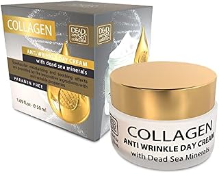 Dead Sea Collection Anti-Wrinkle Day Cream for Face with Collagen - Anti Aging - Skin Care with Sea Minerals - Nourishing, Moisturizer, Hydrating and Smoothing Face Cream (50 ml)