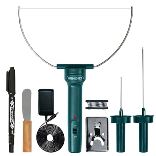 WINONS Cortador de Espuma por Poliestireno Extruido, WFC0001 Versátil Cortadora Poliestirenocon Temp. Máx. - 350°C, Cortador de Porexpan con Alambre Caliente para Proyectos de Bricolaje (Kit de 3)