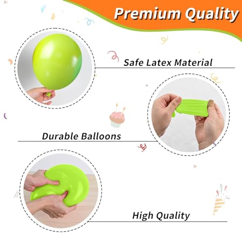 Image of Dinosaur Balloons 50PCS 12 Inch Fruit Green Blue and Orange Balloons