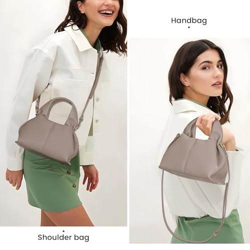 Image of JQWYGB Cloud Pouch Dumpling Clutch Purse Women Tote Shoulder Retro Crossbody Bag with Removable Strap