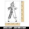 Adorable Clown Girl Rectangle Rubber Stamp for Stamping Crafting - 2.5in Large #1