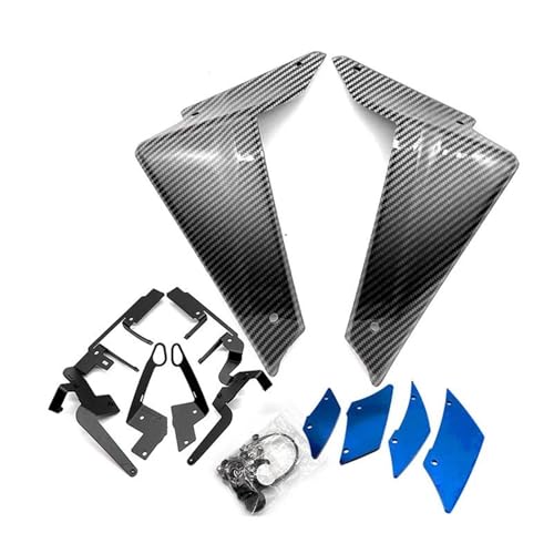 に適合するヤマハ MT-09 FZ-09 SP 2021 2022 2023用 オートバイスポーツダウンフォースネイキッドサイドスポイラーエアロダイナミックウィング フレームトリム(Type 1)
