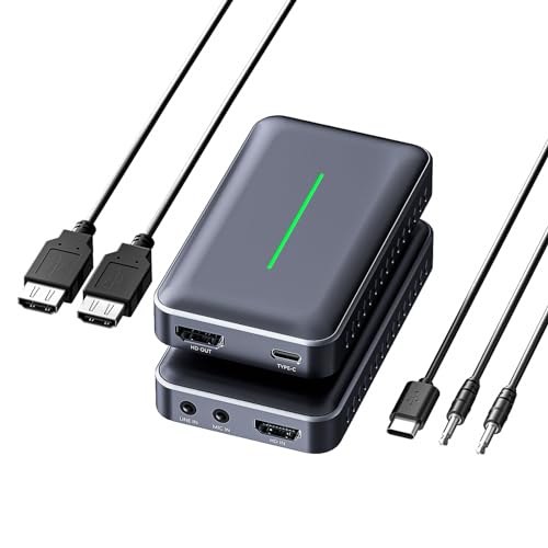 Tarjeta de captura externa 4K, tarjeta de captura de cámara externa de audio y video, transmisión y grabación en 4K/60 fps, compatible con Xbox Series X/S, PS5/PS4/Pro, Nintendo Switch en OBS, Zoom y