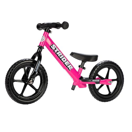 Strider 12” Sport Bike, Pink - No Pedal Balance Bicycle...