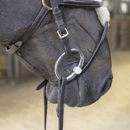 HILASON Side Stainless Steel Horse Hackamore Bit W/Black Leather
