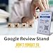 QRLynk Review us Google Stand- Stand table with NFC chip-Easy Tap or Scan to boost reviews- For indoor/outdoor seating- Works with iPhone & Android - No App, No Subs., White