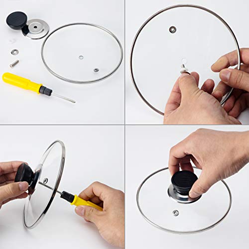 6Pcs Pot Lid Knobs, Universal Kitchen Cookware Replacement Pan Lid Holding Handles, Pot Lid Cover Knob Handle, Knobs Casserole Kettle Cover Glass Saucepan Crockpot Handle Replacement Set #TOP4