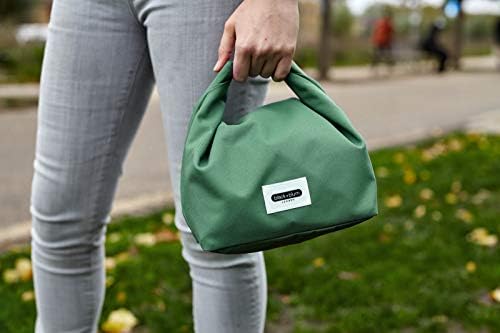 BLACK + BLUM Insulated Lunch Bag Thermal Lunch Box & Food Containers Tote for Adults and Kids Insulated Bag made with Recycled PET Polyester Olive Green, 6.7 L / 235 fl oz Carry Capacity