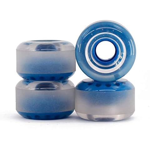 BTFL Outdoor Roller Skate Wheels Blue – 4-Pack of 38mm x 62mm 80A | Flow Recreational Roller Skate Wheels for Park Ramps Street Bowls Outdoor Quad Skating Cover
