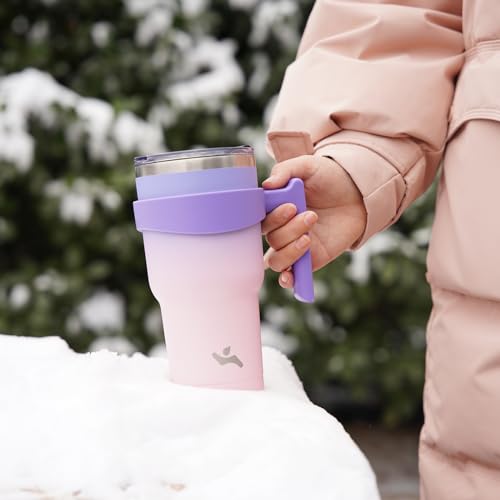 Image of Konokyo 30 oz Tumbler with Handle and Straw, Insulated Travel Mug