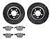 Dynamic Friction Company Front Brake Rotors-Drilled and Slotted-Black with 5000 Advanced Brake Pads 8502-31102