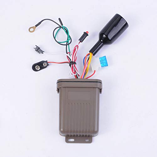 WoodHW Motorcycle Bike Security Alarm Motorcycle Anti-Theft Burglar Alarm Remote Control Start Flame Out Functions