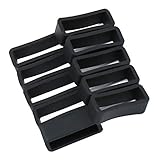 Hellery 10x Sortierte Silikonarmband Armbandschlaufe Sportuhrenhalter Reparaturhalter - Schwarz, 12 MM