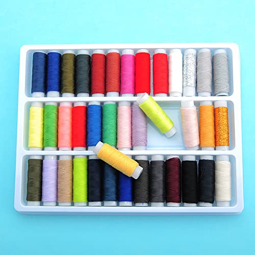 Set de Hilos para Coser 39 Colores Algodón y Poliéster miniatura 6