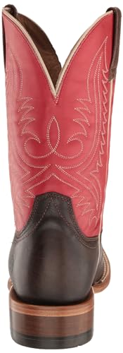 ARIAT Men's Circuit Paxton Western Boot - Chestnut Brown/Fire Red, 10.5 Medium