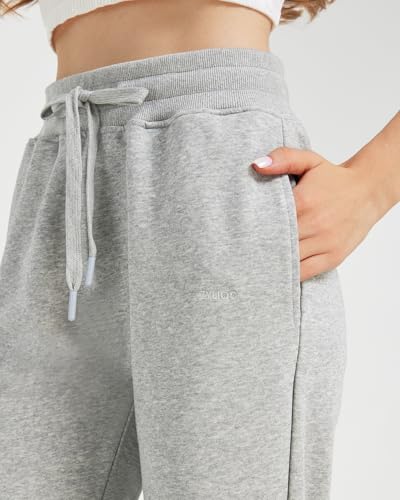 Zylioo Tall Women's Straight Leg Sweatpants 32"/34" Inseam Elastic Waist Casual Pants for Tall with Pockets Open Bottom4