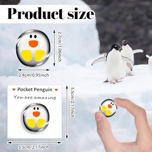 8pcs A Little Pocket Penguin Hug Inspirational Gifts for Women Men Mini Cute Animal Decoration Funny Pocket Hug Penguin Stress Relief Toy for Birthday Wedding Party Valentine's Day Lover Friend Gift2