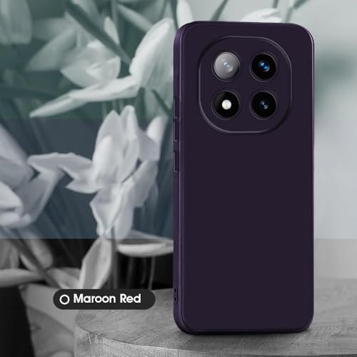 Image of Back Cover for Mi Redmi Note 14 Pro Plus 5G | Full Camera Protection | Premium Liquid Silicon Case | Flexible Bumper Case for Mi Redmi Note 14 Pro Plus 5G (Maroon Red)