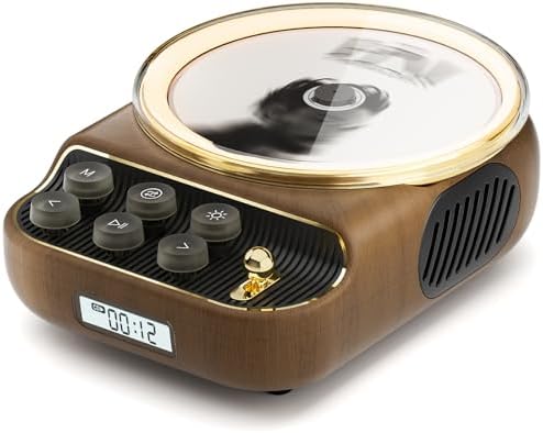 Retro Portable CD Players with Bluetooth Speakers, FM Radio, Nigh...