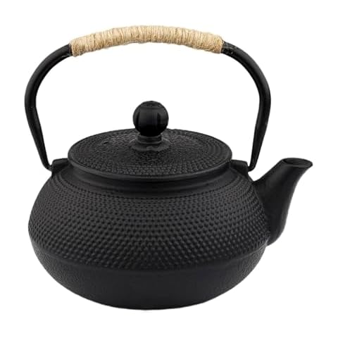 SECHUDO Cast Iron Teapot 20.3oz Cover