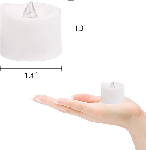 Miniatura 8 de SingTok 12 velas que funcionan con pilas con temporizador, velas falsas eléctricas realistas, parpadeantes, sin llama, luz LED de té con onda
