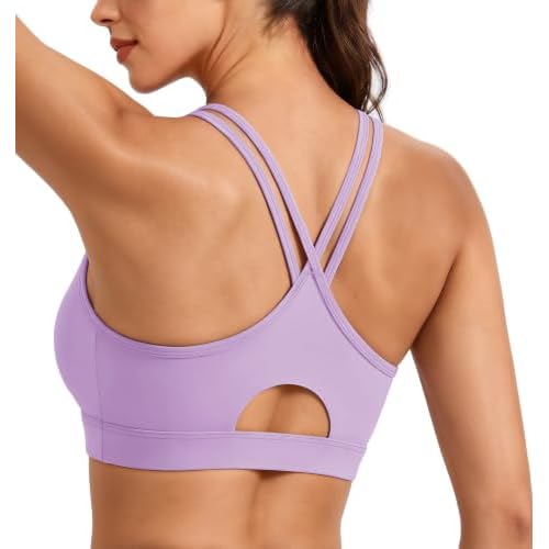 MAGCOMSEN Strappy Sports Bras for Women Low Impact Cross Back for Yoga