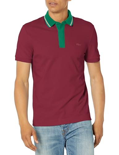 Image of Lacoste Mens Smart Paris Regular Fit Contrast Neck Polo Shirt
