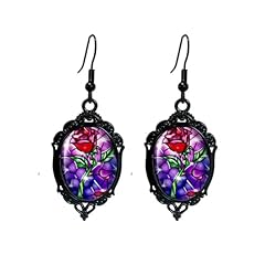 A2:Purple Rose Earrings