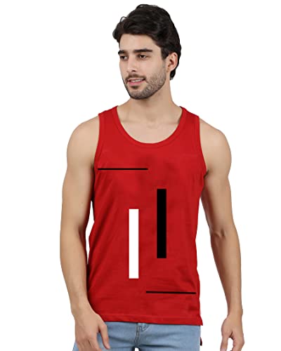 Image of JUGULAR Men's Regular Fit Cotton Printed Vest