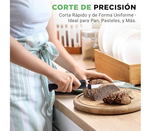 Miniatura 5 de Nutrichef Cuchillo Jamonero Electrico, Inalambrico, Funcion De Encendido Y Apagado, Ligero, Seguro, Para Jamon, Carnes, Aves, Pan Y Queso, Cuchillas De Acero Inoxidable