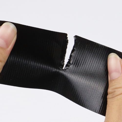 Image of COSIMIXO 1-Pack Black Heavy Duty Wide Duct Tape, 4 inches x 55 Yards, Strong, Flexible, No Residue, All-Weather and Tear by Hand - Bulk Value for Repairs, Industrial, Professional Use