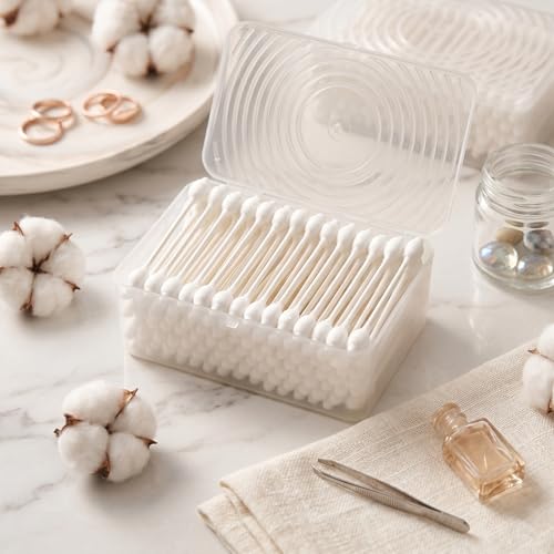 Image of 400pcs CGR Baby Safety Cotton Swabs with Large Tips for Newborn Babies Kids (Pack of 2)