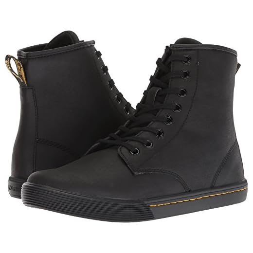 Dr. Martens Women's Sheridan 8 Eye Boot, Black Mohawk, 9