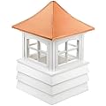 Good Directions 2130GV Guilford Window Cupola with Pagoda Style Copper Roof and Vinyl Shiplap Base, 30-Inch Square 49-Inch High