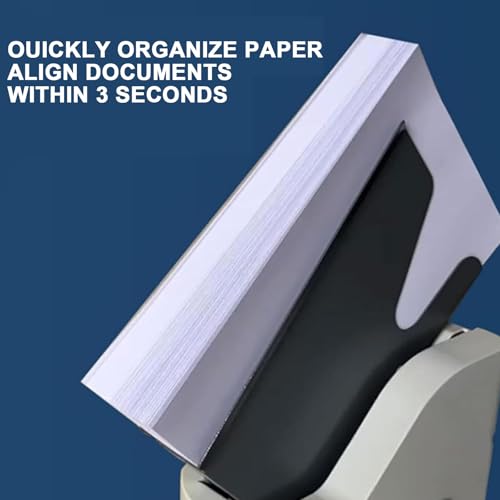 DOJBK Desktop Paper Jogger, 18000r/min Automatic Paper Jogger, 50MM Paper Frame Width, Remove Paper Scraps, Up to About 700 Sheets of Regular A4 Paper