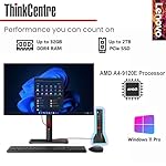 Lenovo Business Mini Desktop PC, AMD Processor, 768GB Storage(256GB SSD, 512GB External), 8GB RAM, Dual Display Support, Wi-Fi, Bluetooth, USB & Ethernet Port, Windows 11 Pro, w/Keyboard & Mouse - Image 3