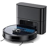 Lubluelu Robot aspirapolvere con stazione di aspirazione 3 in 1, 4500Pa aspirapolvere robot con funzione di pulizia, aspirapolvere robot con controllo app di navigazione laser, ideale per peli di