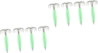 NOLITOY 8 Peças 12 Peças De Pesca Noturna Luminosa Gabaritos De Tipo De Peixe Pesca Luz Noturna Gancho Isca De Pesca Anzóis De Lula Pesca Anzóis De Polvo Anzóis De Pesca Isca De Pesca De