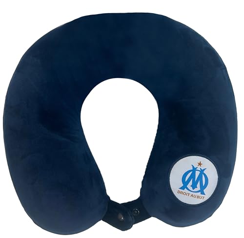 OLYMPIQUE DE MARSEILLE Coussin de Voyage cale Nuque Om - Collection Officielle Mémoire de Forme