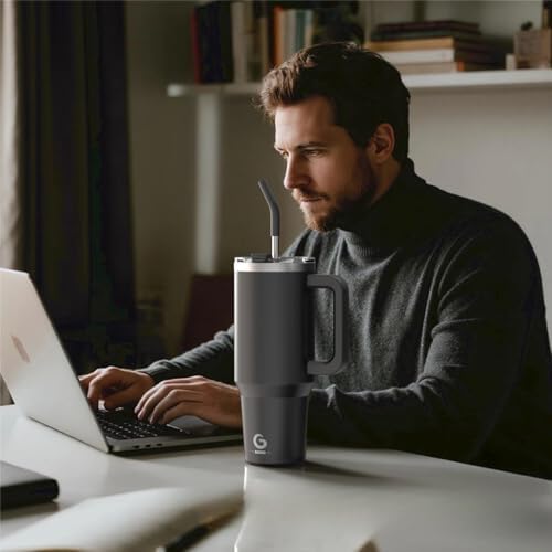 BIGRD Gourde Isothere 1.2L (1180l) Acier Inoxydable 304 Avec Paille