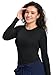 COZYFIT Scrub Undershirts Long Sleeve Women - Underscrub Comfort Tee with Soft Stretch Fabric, Black, 3XL