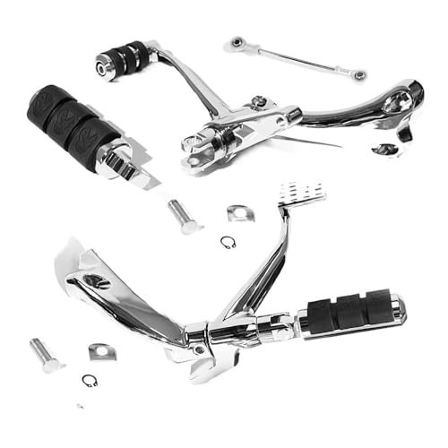 Commandes avancées et repose-pieds en aluminium finition argent pour Sportster 2014-2020