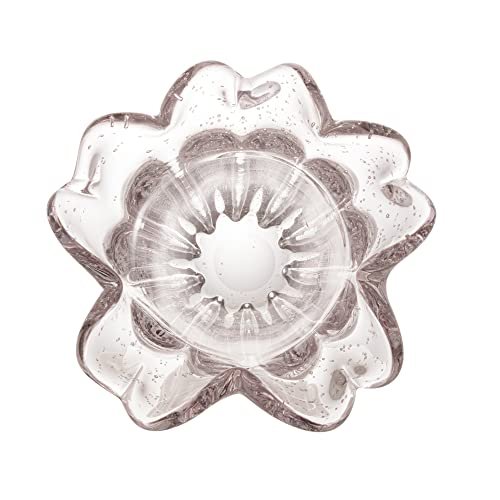 Vaso de Vidro Flat Italy Rosa Claro 18cm x 21cm - Lyor