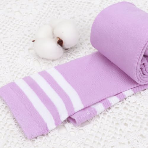 Image of DRESHOW Extra Long High Thigh Socks Striped Over Knee Thin Tights Long Stocking