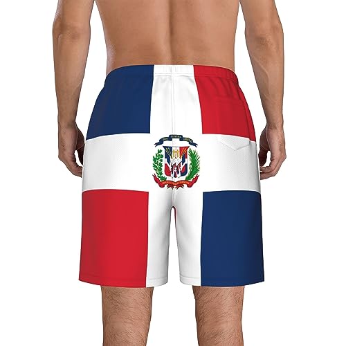 Mens Swim Trunks Dominican Republic Flag.png Beach Trunks Quick Dry Swim Shorts Swimwear Bathing Suits3