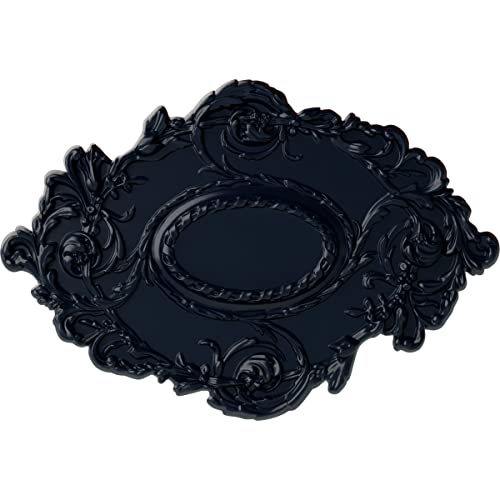 Ekena Millwork CM30KIMDF - 30 3/8"W x 20 3/4"H x 1"P Kinsley Flowing Leaf Ceiling Medallion - Ceiling Medallion, Midnight Dream