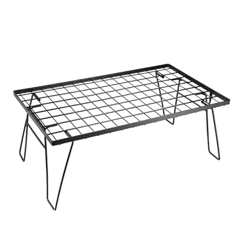 Okiyakusama Mesa Plegable de Camping, Mueble de Hierro para Exteriores, Ideal para Barbacoas.