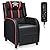 Giantex Gaming Recliner Chair, Racing Style Single Recliner Sofa w/Cushion, Adjustable PU Leather Recliner Home Theater Seat for Living Room by Giantex