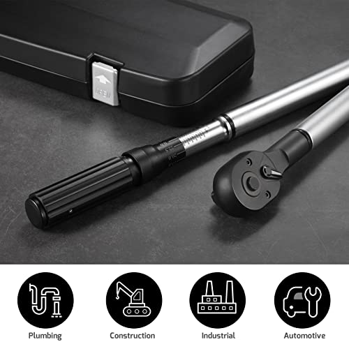 Image of 3 /4-Inch Drive Click Torque Wrench (100-600ft.lb / 135-815Nm) Dual-Direction Adjustable Torque Wrench Set
